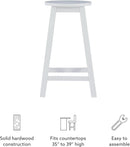 Zeke White 24 Inch Counter Stool Modern Kitchen Seating