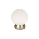 Round Lew's Hardware Nickel and Frosted Glass Cabinet Knob