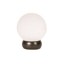 Round Lew's Hardware Oil Rubbed Bronze and Frosted Glass Cabinet Knob