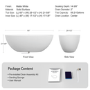 Nuvia Virella 65-Inch Luxury Freestanding Soaking Bathtub With Overflow And Pop-Up Drain (SAK69451)
