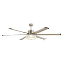 65" Satin Nickel Indoor Down Rod Ceiling Fan