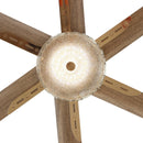 65" Satin Nickel Indoor Down Rod Ceiling Fan