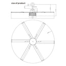 65" Satin Nickel Indoor Down Rod Ceiling Fan
