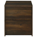 Westpark 2-drawer Nightstand LED Lights and USB Dark Pine