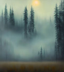 Misty Forest Wallpaper, Peel and Stick Wall Mural.