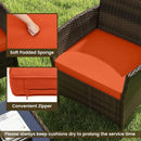 Elegant Rattan Patio Furniture Set with Cushions and Table