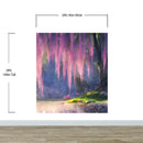 Enchanted Forest with Pink Cherry Blossom Tree Wall Mural.