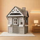 Kids Outdoor Playhouse Cedar Gray Weather Resistant