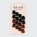 Black & Tort Claw Clips 16pc Set - Mini