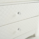 Modern Upholstered Glass Display Cabinet with Adjustable LED Light in White, 71'' Tall