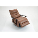 Swivel Rocker Recliner Power Glider Chair with Solid Wood Armrests - Extra Wide Reclining Sofa Chair Upholstered Faux Leather Living Room Single Sofa 350 lbs