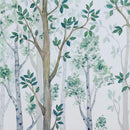 Nursery Woodland Forest Wallpaper. Watercolor Birch Tree Forest Wall Mural.