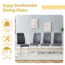 Table and chair set.55'x31.4' Cream-Style White MDF Dining Table Set with 6 Dark Gray Chairs With Silver Metal Legs.MDF Tabletop and metal frame legs.Adding a warm atmosphere to your family.