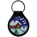 Seasonal House Key Chain Cross-stitch kit on artificial leather FLHL-012