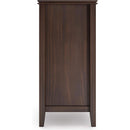 Chestnut Brown Contemporary Sideboard With Glass Doors