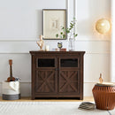 2 Doors Cabinet Large Buffet Sideboard Cabinet Bar Wine Cabinet for Entryway Living Room Buffet Cabinet Table Coffee Bar Wine Bar Storage Cabinet for Dining Room Espresso
