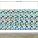 Underwater Fish Wallpaper. Colorful Tropical Fish Pattern Peel and Stick Wall Mural.