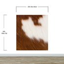 Country-Style Cowhide Wallpaper for Rustic Home Decor.