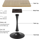 Walnut Finish Tulip Contemporary Dining Table For Two