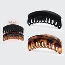 Black & Tort Dome Claw Clips 2pc Set - Large