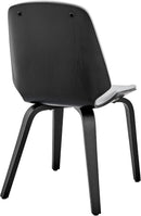 Gray Faux Leather Accent Dining Chair For Kitchen Table