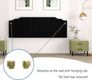 Velvet King Size Wall Mounted Headboard for Adjustable Beds