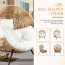 Cozy Outdoor Wicker Egg Chair with Soft Cushion