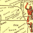 Vintage Map of United States 1952