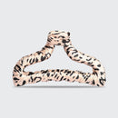 Leopard Satin Wrapped Claw Clip