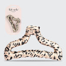 Leopard Satin Wrapped Claw Clip