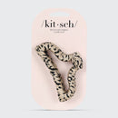 Leopard Satin Wrapped Claw Clip