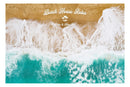 Custom Beach House Wallpaper Peel and Stick Mural. Personalized Text / Quote Family Beach Wall Art.