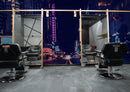 Personalized Neon Name on City Billboard Wall Mural.