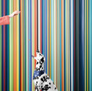 Vertical Line Color Stripes Wallpaper. Bright Rainbow Color Lines Wall Mural.