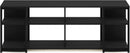 Entertainment Center TV Stand 65 Inch With Metal Frame Americano Black