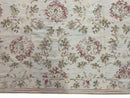 9x12 Flatweave Aubusson Needlepoint Rug, New, Beige, Tan, Green, Handmade, Hand-Knotted Area Rug, French European Carpet, Flowers