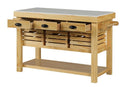 Grovaam - Kitchen Island - Marble Top & Natural