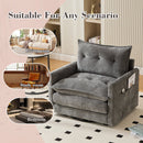 UNITED WE WIN Swivel Barrel Chair - Mid Century Modern Chair, Thick Padded Arm Chair with Solid Metal Base, Comfortable Single Sofa Chair, Swivel Accent Chair for Living Room Bedroom