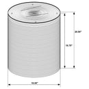 Halden Round Woven Seagrass Accent Side Table Light Brown
