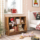 Kids Bookshelf With Toy Storage Cubby 35.4 Inch Rustic Brown