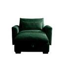Green Corduroy Sofa Couch, Modular Couch with Storage Ottoman,  Couch Deep Seat Couches for Modern Living Room/Apartment/Office