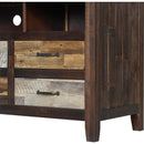 Retro Distressed Wooden TV Stand for TVs up to 65 Inches, Entertainment Center Media Console with 6 Drawers and 3 Shelves for Living room, Brown