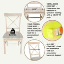 X Back Dining Chairs Set Of 2 In Unfinished Parawood