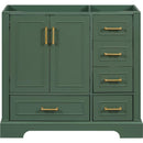 [Cabinet Only] 36" Green Traditional Bathroom Vanity(Sink not included)