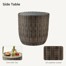 Outdoor Rattan Bistro Set With Comfortable Removable Cushions