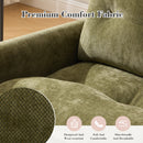 UNITED WE WIN Swivel Barrel Chair - Mid Century Modern Chair, Thick Padded Arm Chair with Solid Metal Base, Comfortable Single Sofa Chair, Swivel Accent Chair for Living Room Bedroom