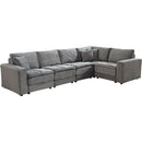 5 Seats,Oversized Sectional Sofa,L Shaped Corner Couch with Detachable Seat & Back Cushion, Corduroy Upholstery Convertible Sleeper Sofa&Couch for Living Room