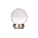 Round Lew's Hardware Nickel and Glass Cabinet Knob