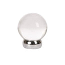 Round Lew's Hardware Chrome and Glass Cabinet Knob