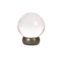 Round Lew's Hardware Oil Rubbed Bronze and Glass Cabinet Knob